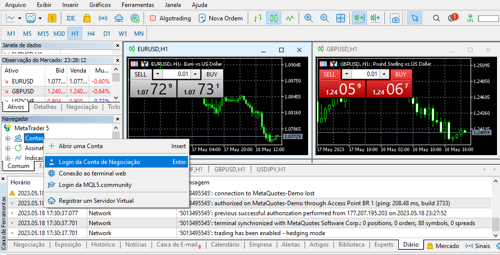 login no metatrader